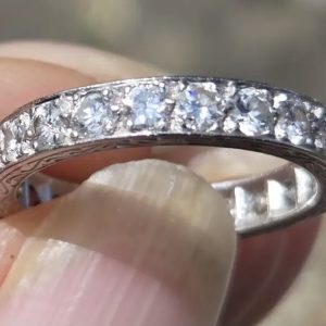 Stunning Natural Aprox 1.2ct Diamond Platinum Full Set eternity Ring