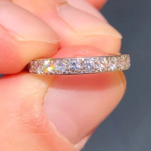 Antique Art Deco Barbara Hutton 1ct Diamond Cartier Platinum Eternity Ring