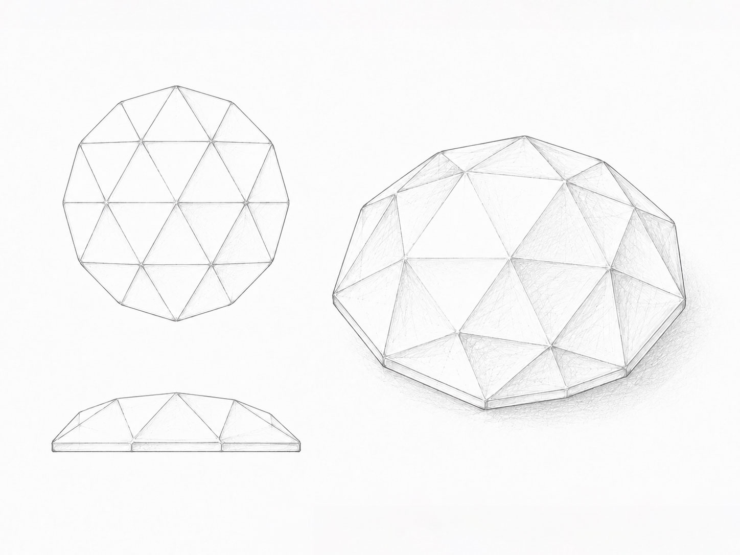 Rose cut diamond illustration