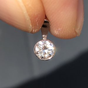 Stunning Vintage Natural Approx 50 Point Diamond Pendant